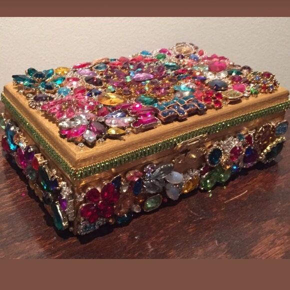 Estate Jewlery Blue Mason jar  Blue and Silver Beaded mixed lot and Craftable - Picture 6 of 10